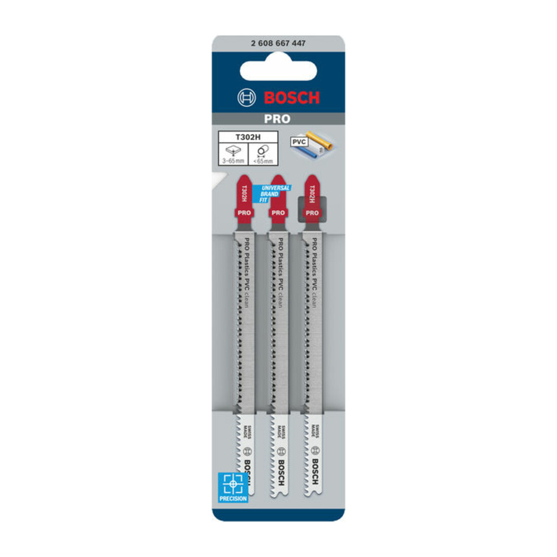 Bosch Stichsägeblatt T 302 H, Clean for PVC
