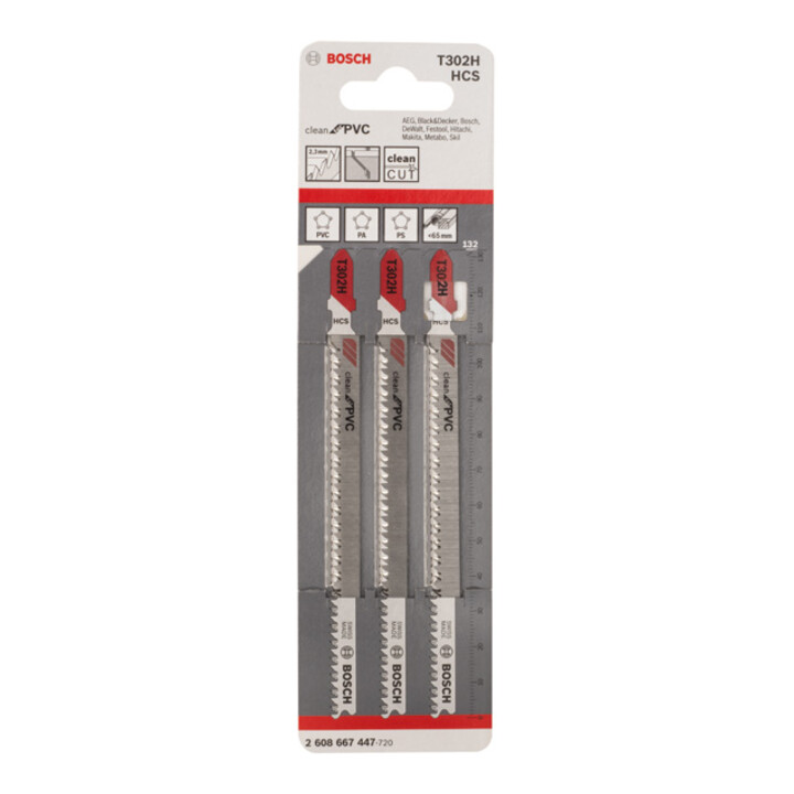 Bosch Stichsägeblatt T 302 H, Clean for PVC