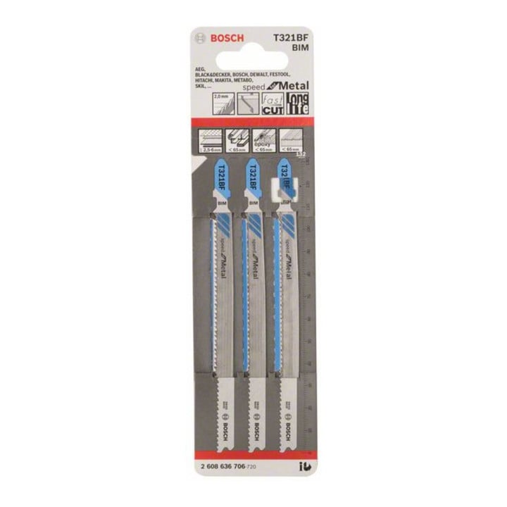 Bosch Stichsägeblatt T 321 BF, Speed for Metal