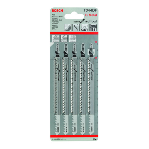 Bosch Stichsägeblatt T 344 DF, Speed for Hard Wood