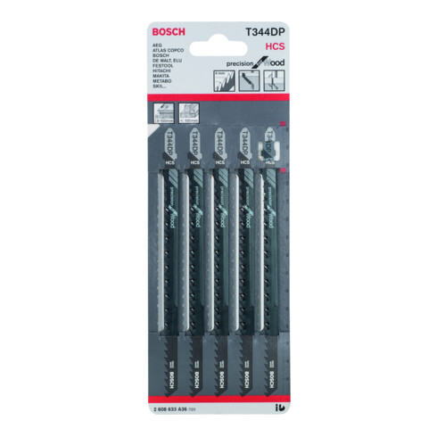 Bosch Stichsägeblatt T 344 DP, Precision for Wood