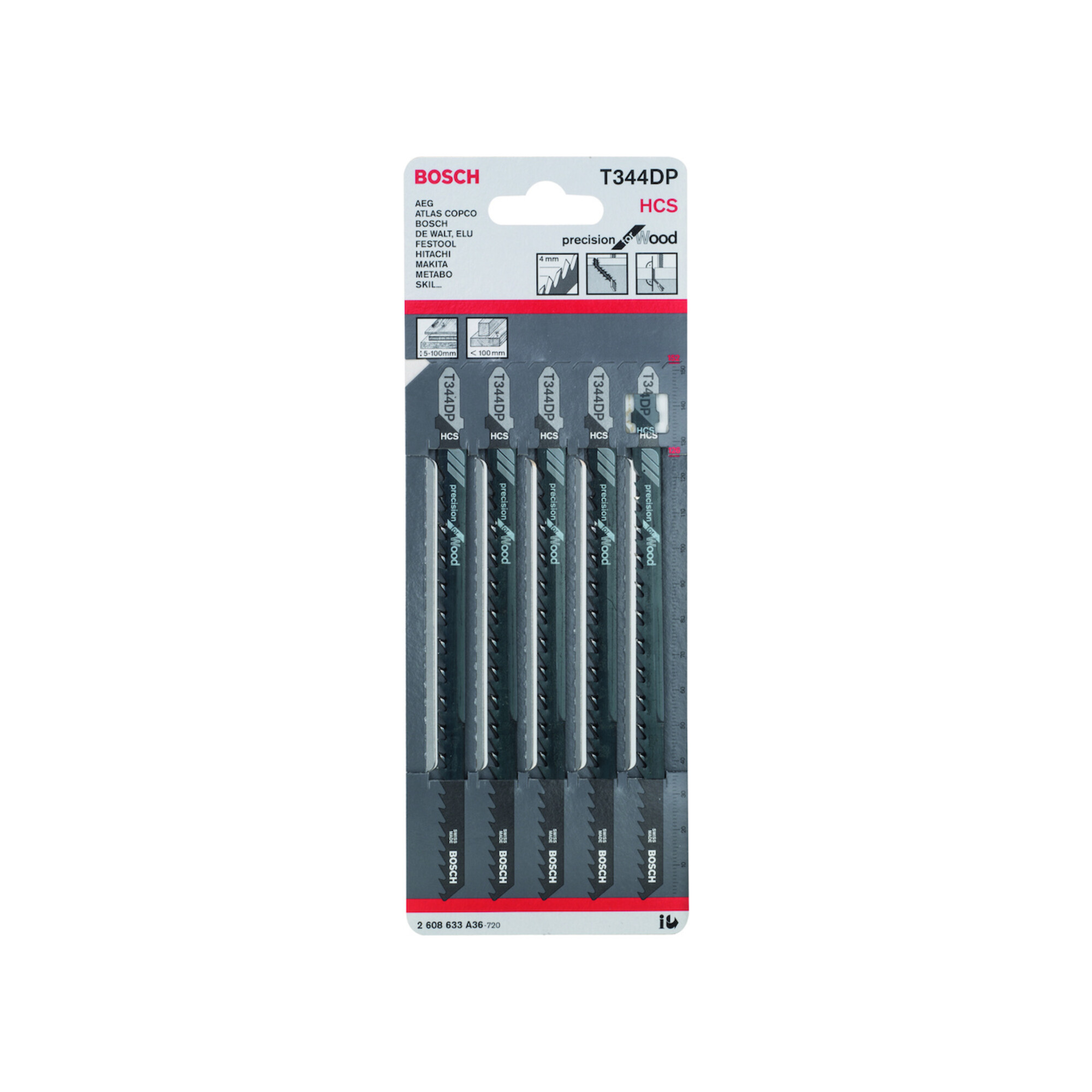 Bosch Stichsägeblatt T 344 DP, Precision for Wood