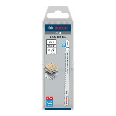 Bosch Stichsägeblatt T 345 XF, Progressor for Wood and Metal