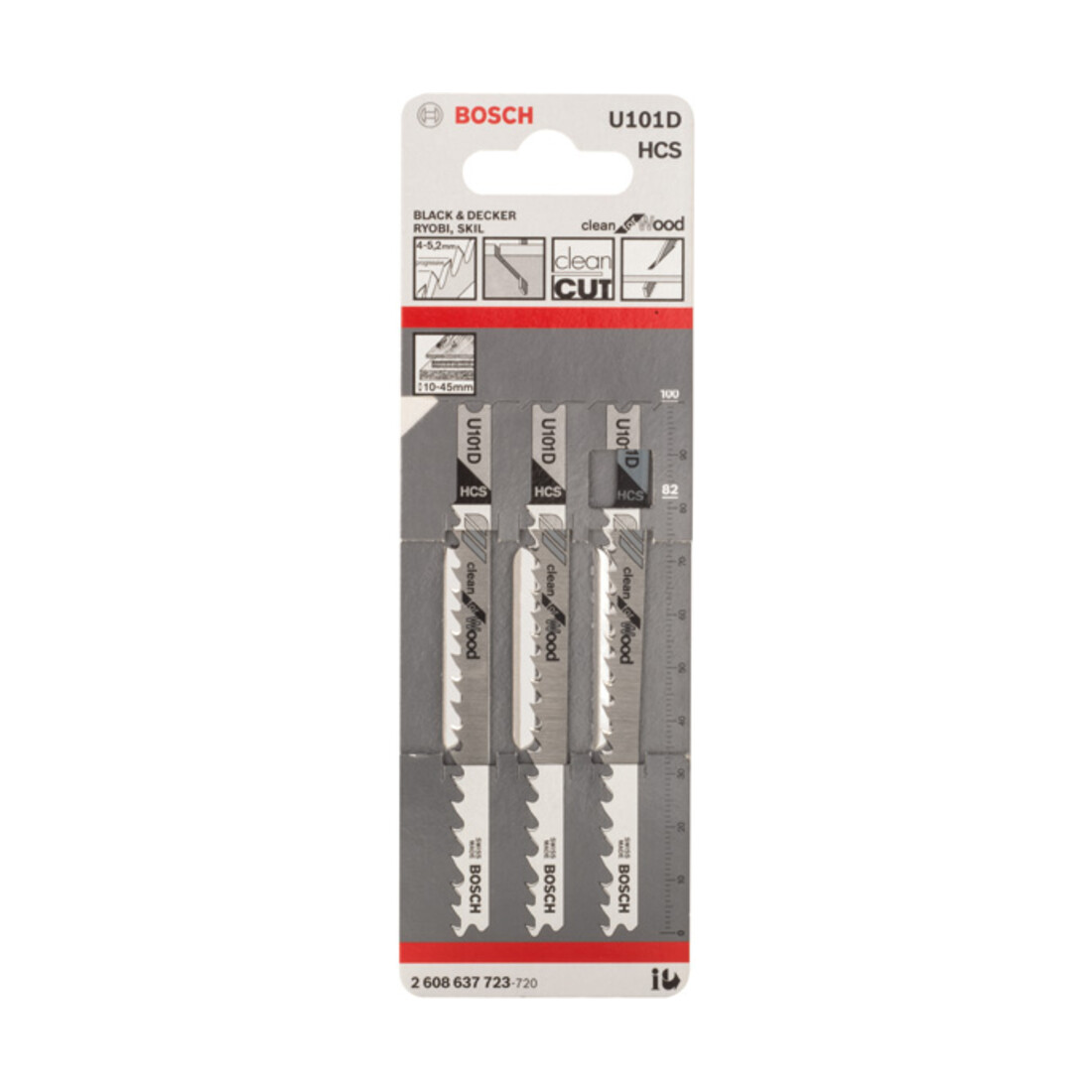 Bosch Stichsägeblatt U 101 D Clean for Wood