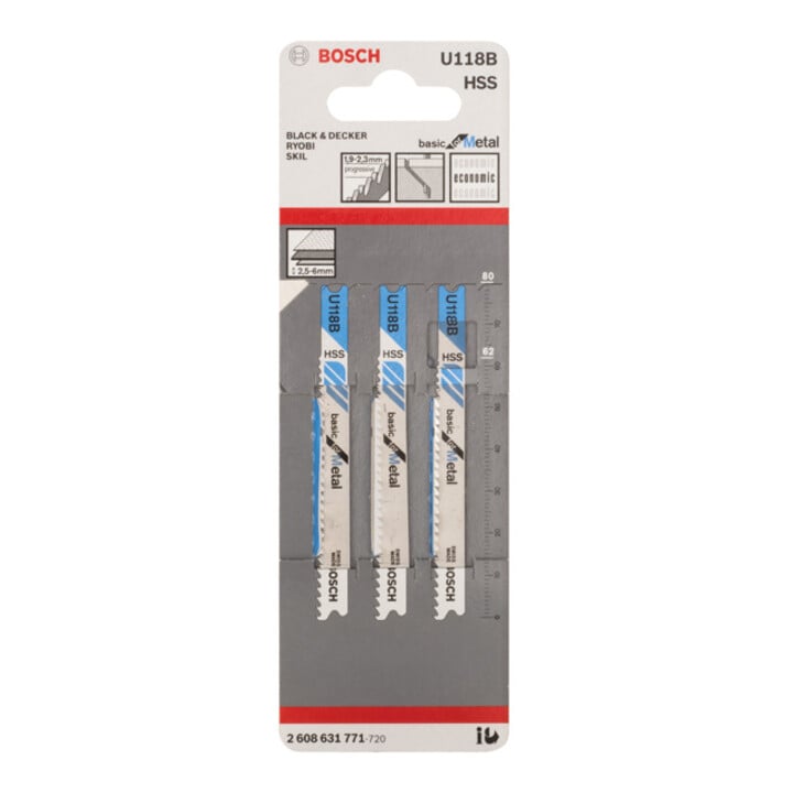 Bosch Stichsägeblatt U 118 B Basic for Metal