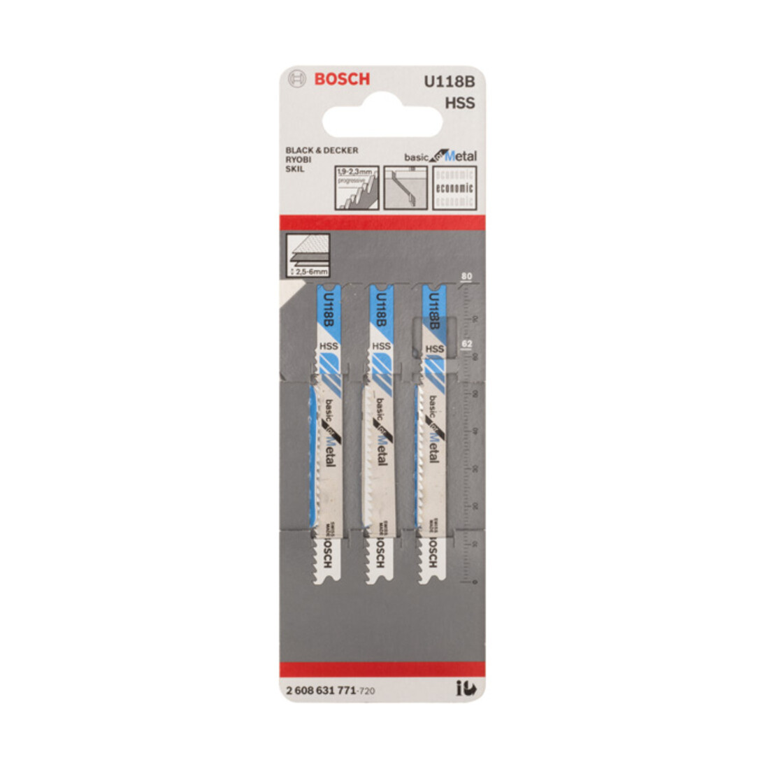 Bosch Stichsägeblatt U 118 B Basic for Metal
