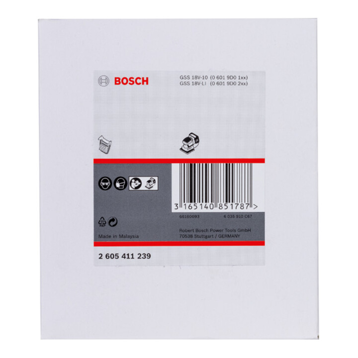 Bosch stofbakfilter zwarte uitvoering