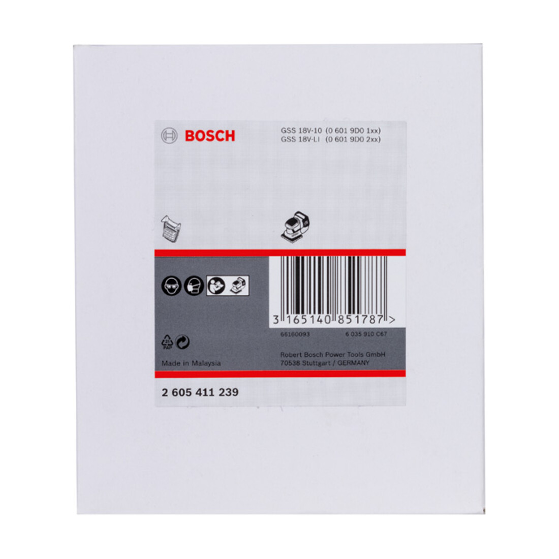 Bosch stofbakfilter zwarte uitvoering