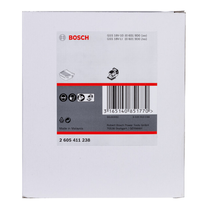 Bosch stofkast met filter zwarte uitvoering