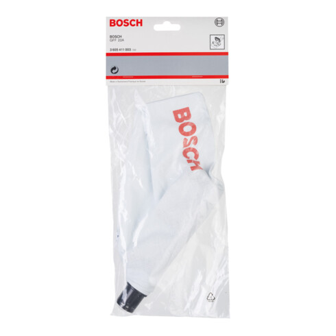 Bosch stofzak met adapter voor vlak deuvel freesmateriaal past op GFF 22 A