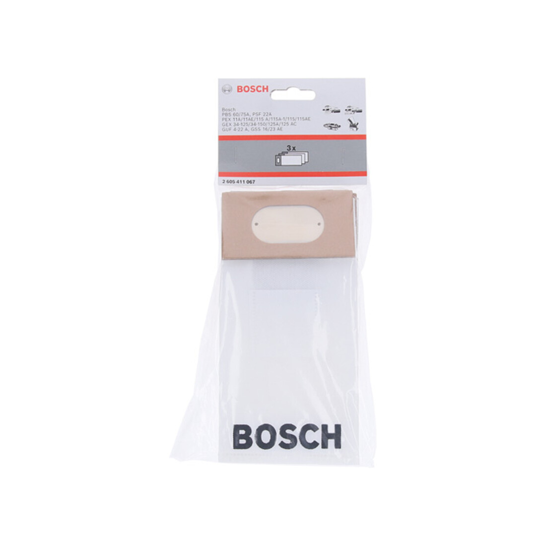 Bosch stofzak voor band-, excenter- en vlakschuurmachines, universele bovenfrees
