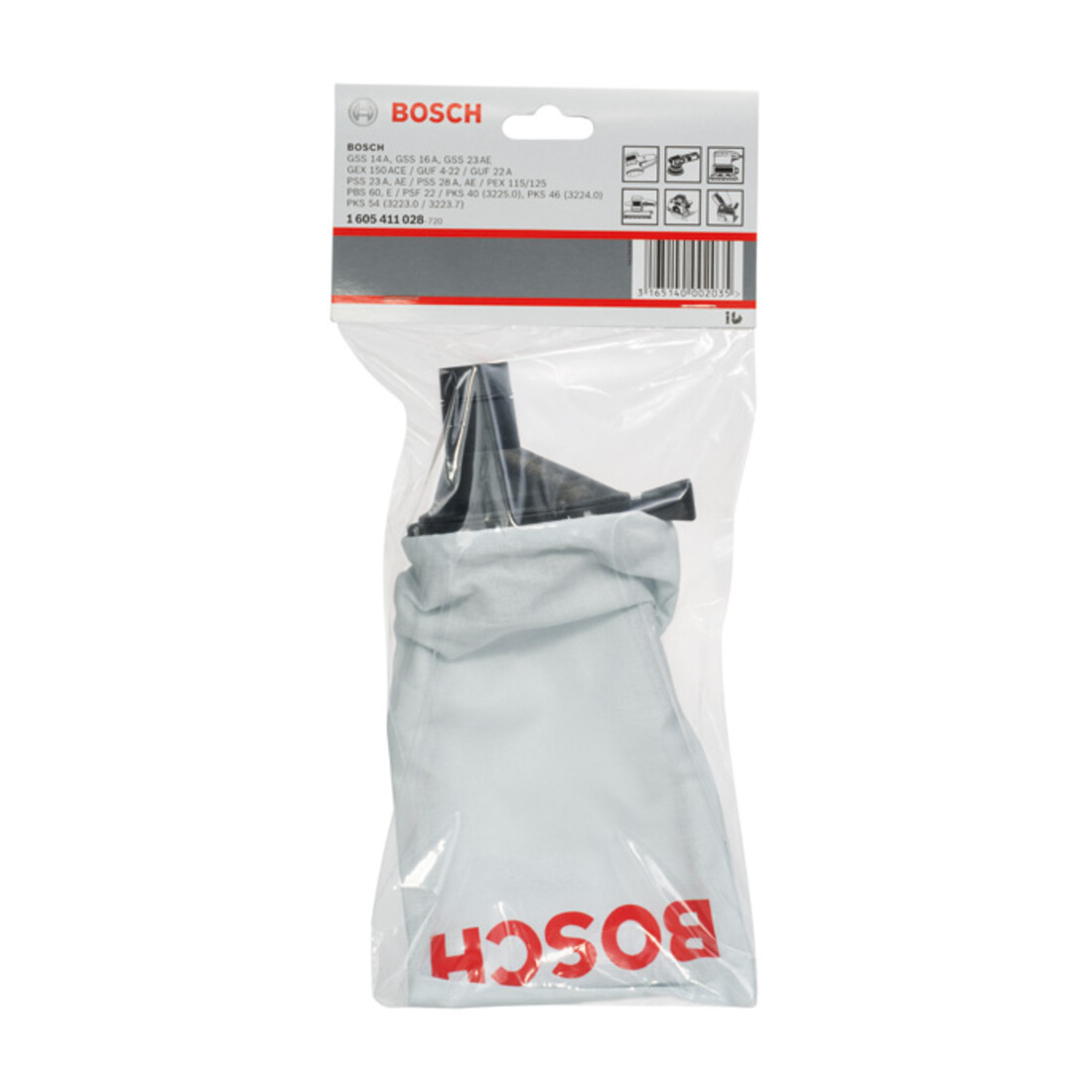 Bosch stofzak voor PKS 40 GEX 150 ACE PSS 23 A GSS 16 A PSF 22 A GUF 4-22 A