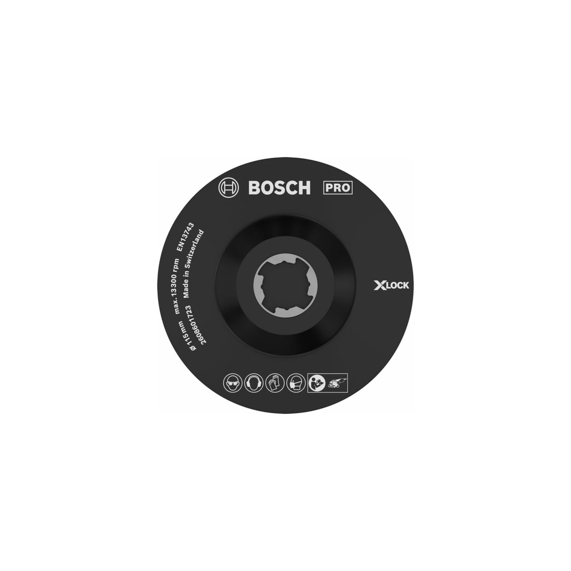 Bosch Stützteller SCM mit Mittelstift X-LOCK 115 mm 13.300 U/min