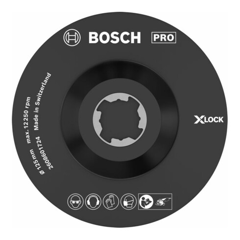 Bosch Stützteller SCM mit Mittelstift X-LOCK 125 mm 12.250 U/min