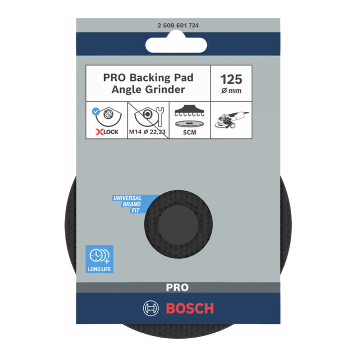 Bosch Stützteller SCM mit Mittelstift X-LOCK 125 mm 12.250 U/min