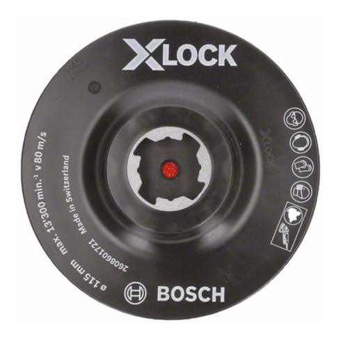 Bosch Stützteller X-LOCK 115 mm Klettverschluss 13.300 U/min