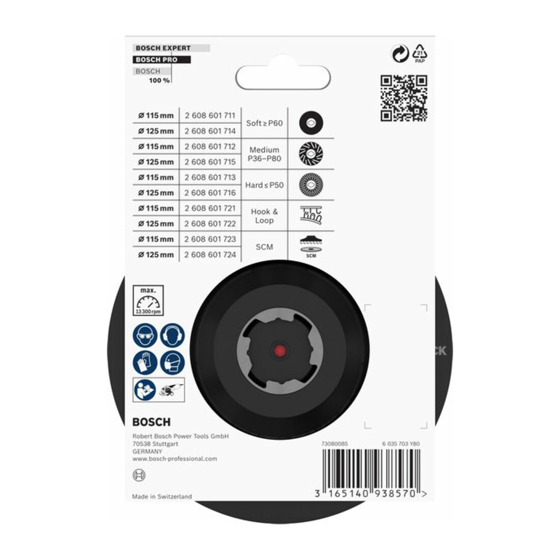 Bosch X-LOCK Stützteller Klettverschluss