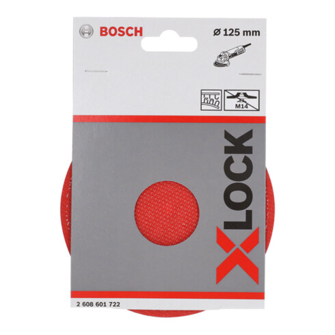Bosch Stützteller X-LOCK 125 mm Klettverschluss 12.250 U/min