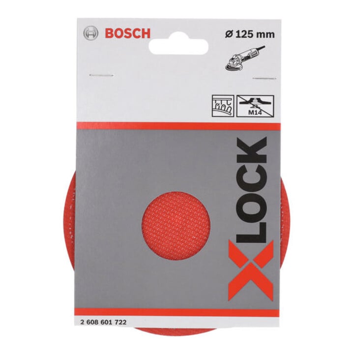 Bosch Stützteller X-LOCK 125 mm Klettverschluss 12.250 U/min
