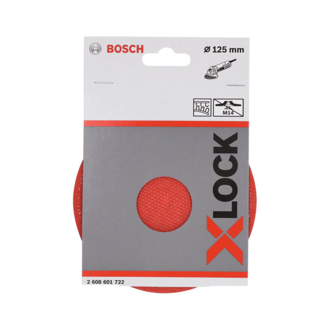 Bosch Stützteller X-LOCK 125 mm Klettverschluss 12.250 U/min