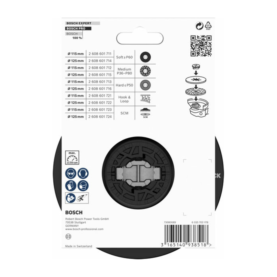 Bosch X-LOCK Stützteller mittelhart