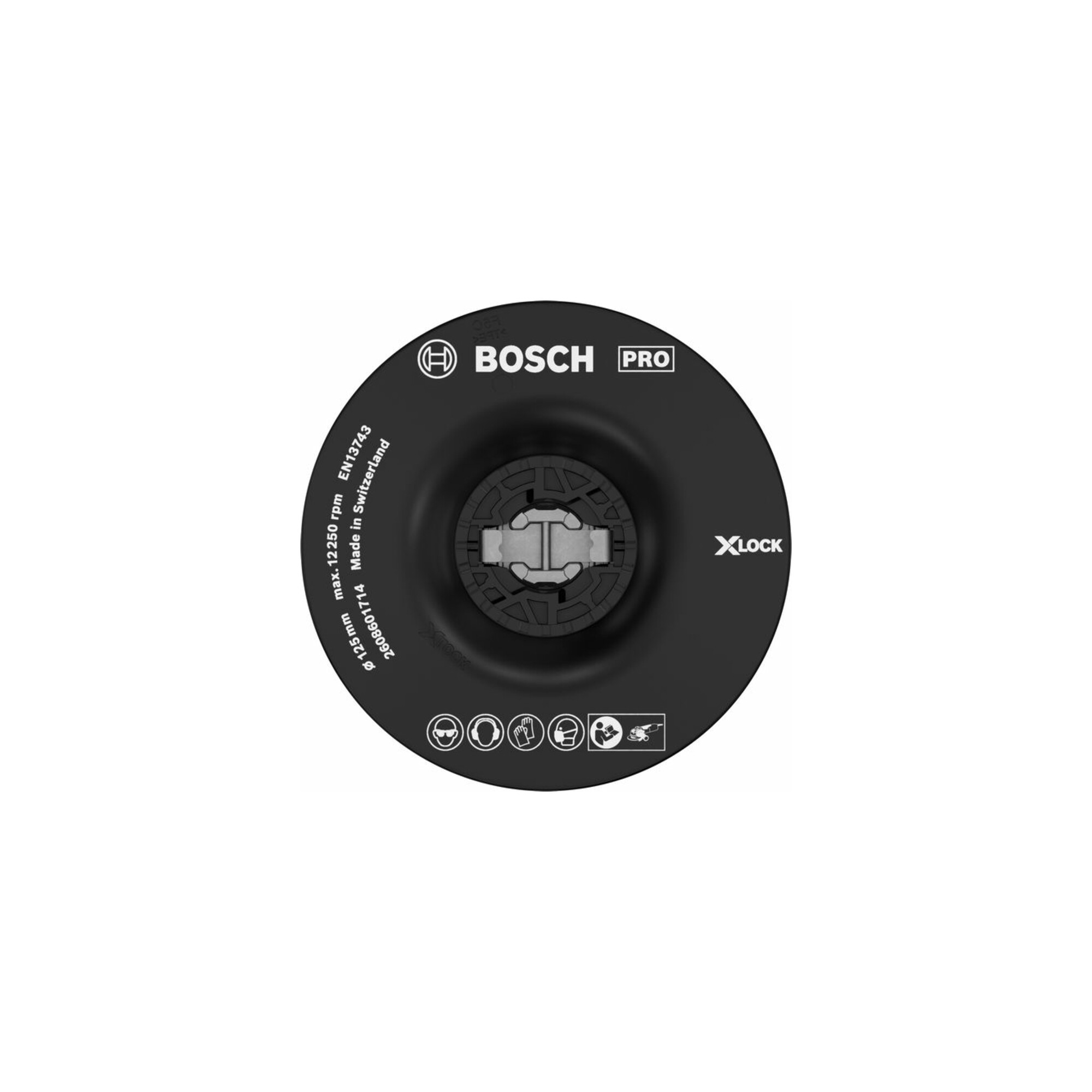 BOSCH Stützteller X-LOCK 125 mm weich 12.500 U/min