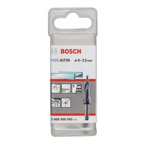Bosch Stufenbohrer HSS-AlTiN 4 - 12 mm 6 mm 66,5 mm 9 Stufen