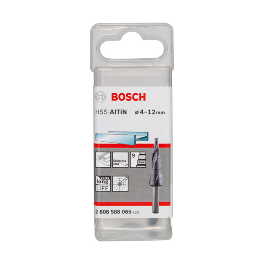 Bosch Stufenbohrer HSS-AlTiN 4 - 12 mm 6 mm 66,5 mm 9 Stufen