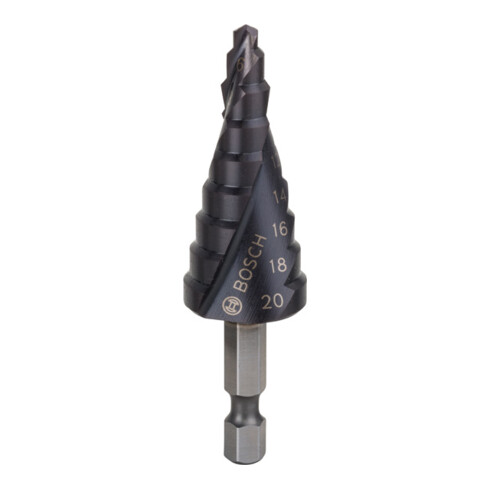 Bosch Stufenbohrer HSS-AlTiN 4 - 20 mm 4 mm 70,5 mm 9 Stufen