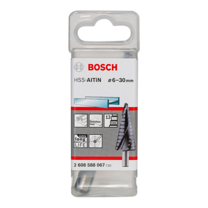 Bosch Stufenbohrer HSS-AlTiN 6 - 30 mm 10 mm 93,5 mm 13 Stufen