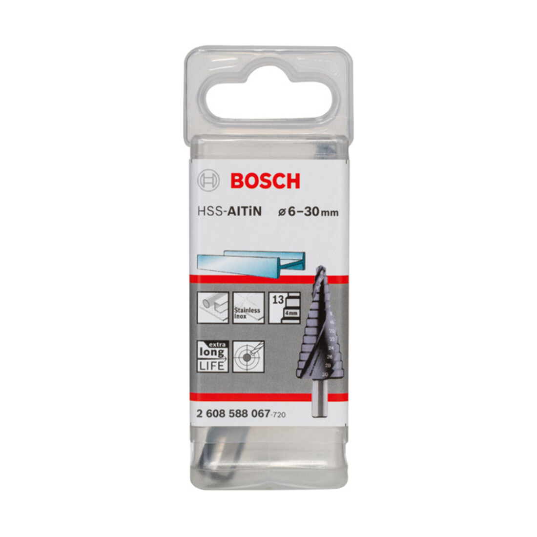 Bosch Stufenbohrer HSS-AlTiN 6 - 30 mm 10 mm 93,5 mm 13 Stufen