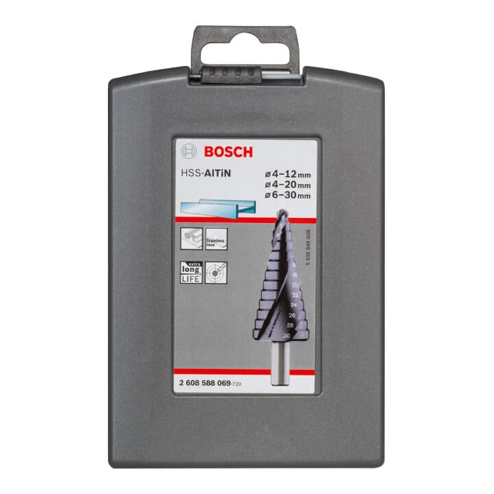 Bosch Stufenbohrer HSS-AlTiN-Set 3-teilig 4 - 12 mm 4 - 20 mm 6 - 30 mm