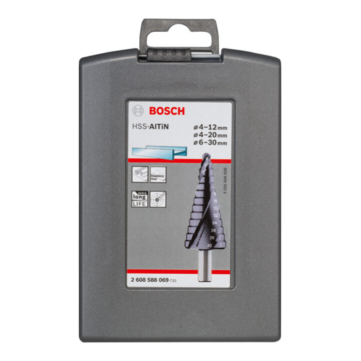Bosch Stufenbohrer HSS-AlTiN-Set 3-teilig 4 - 12 mm 4 - 20 mm 6 - 30 mm