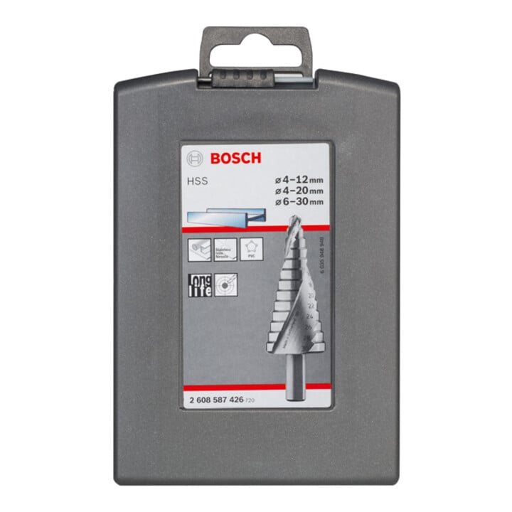 Bosch Stufenbohrer HSS-Set 3-teilig 4 - 12 mm 4 - 20 mm 6 -30 mm