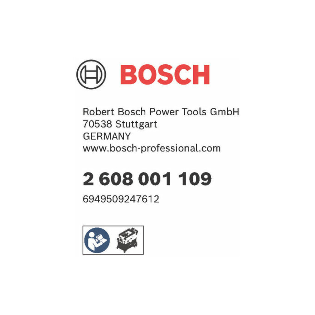 Bosch Support pour sacs à poussière