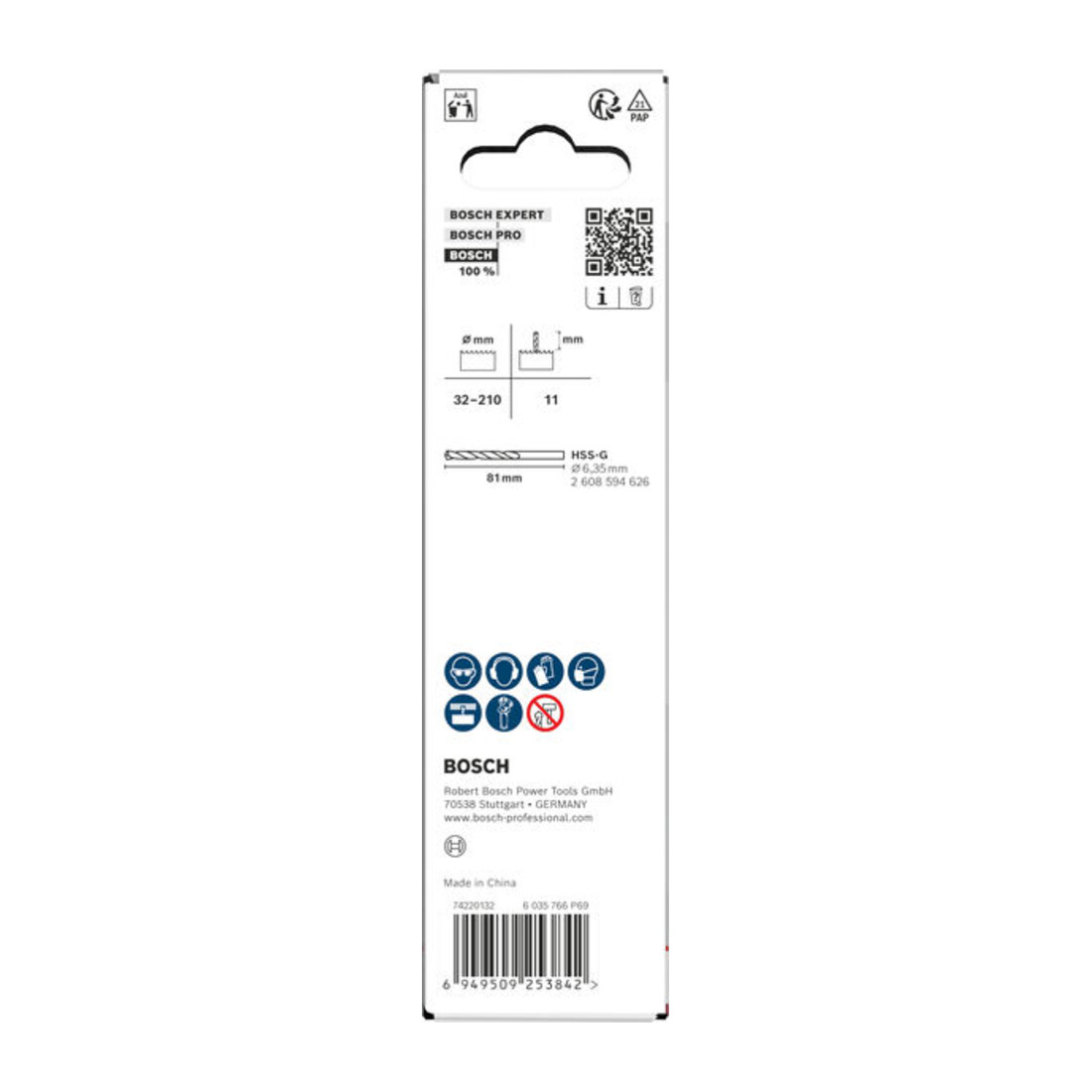 Bosch Supporto e punta centratrice per sega a tazza, 32-210 x 44 mm