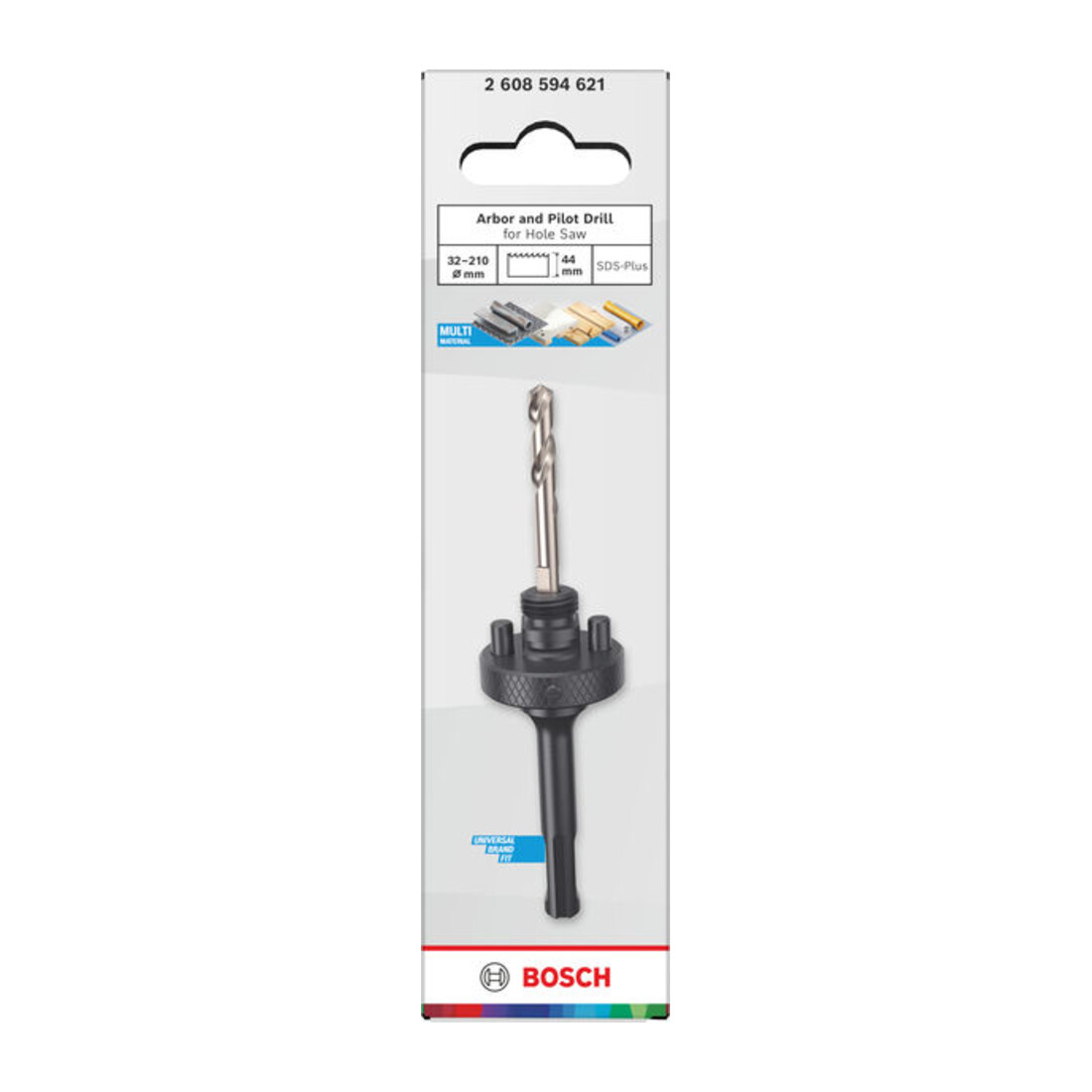 Bosch Supporto e punta centratrice per sega a tazza, 32-210 x 44 mm