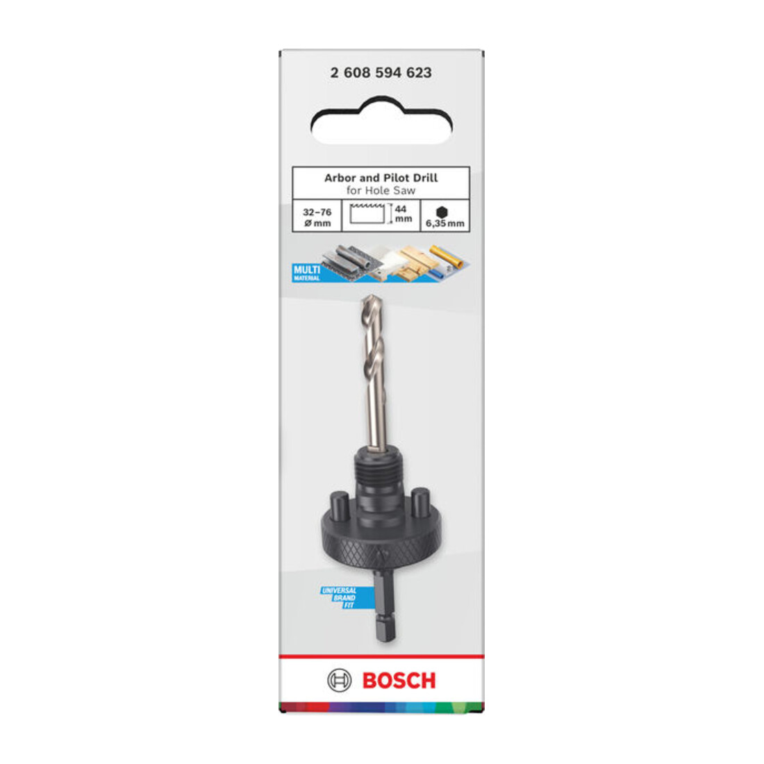 Bosch Supporto e punta centratrice per sega a tazza, 32-210 x 44 mm