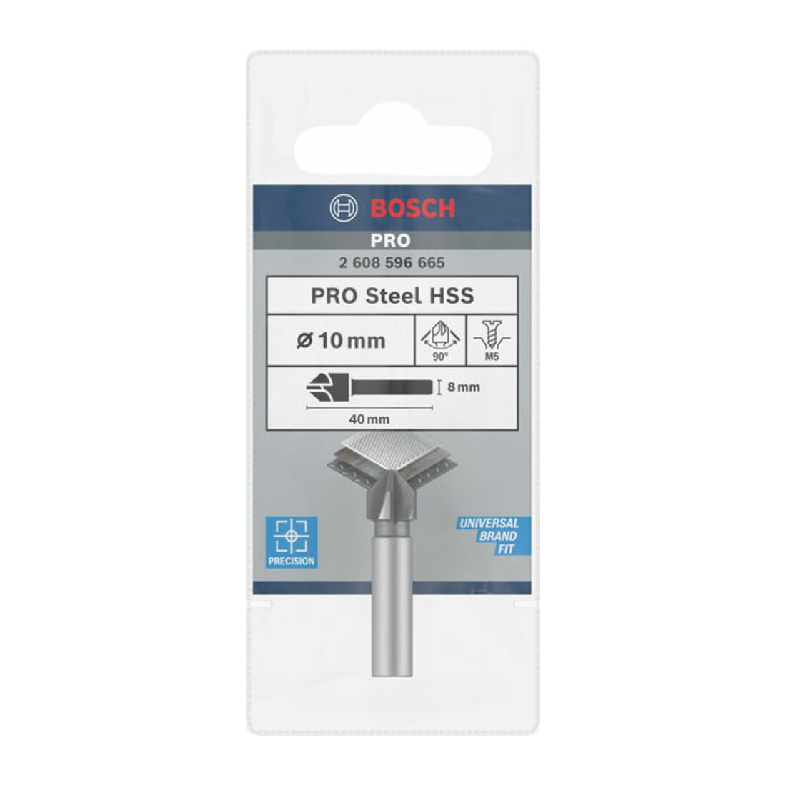 Bosch Svasatura HSS, codolo esagonale, attacco 1/4"