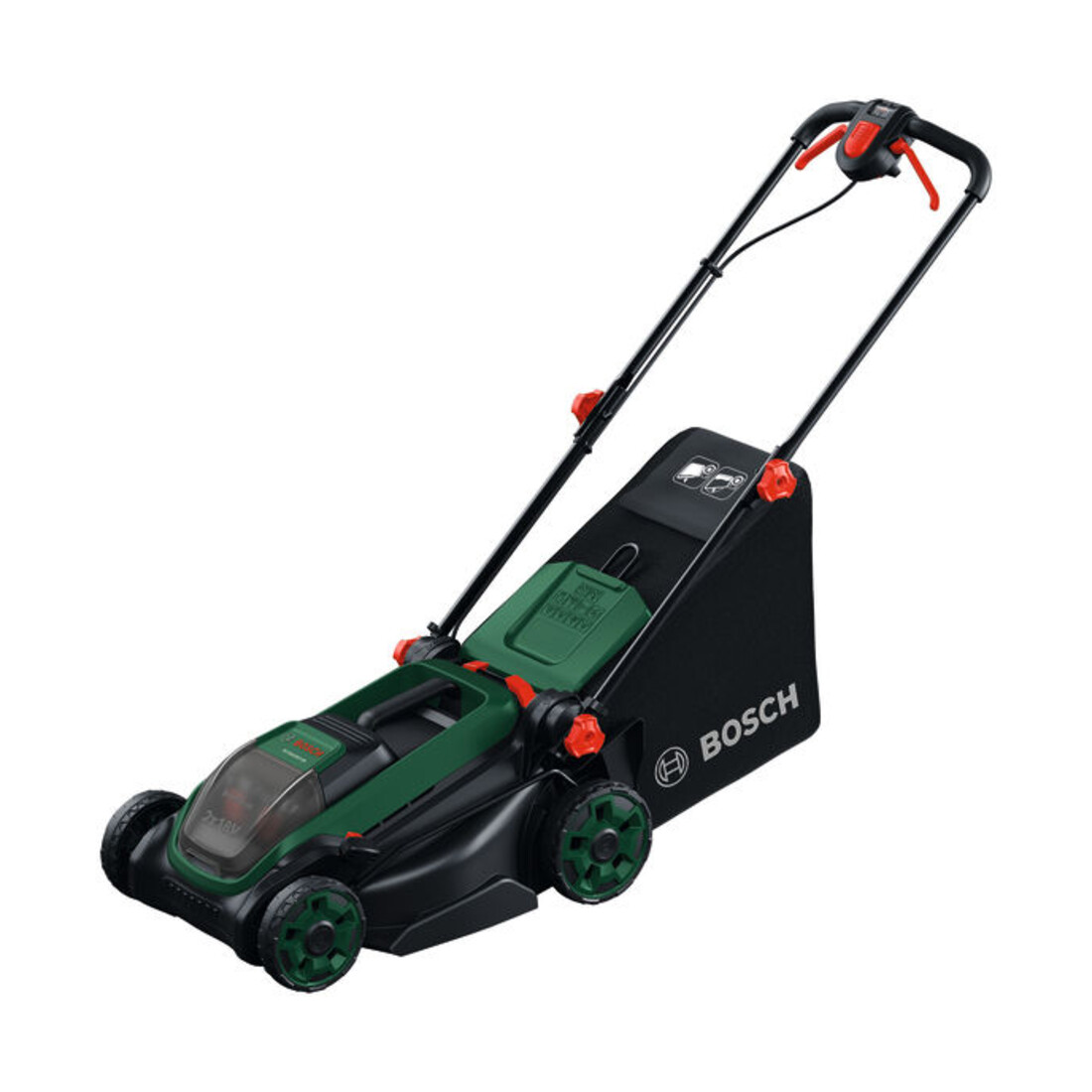 Bosch Tagliaerba a batteria ROTAK18V2-38, 2x batteria PBA 18V 4.0Ah