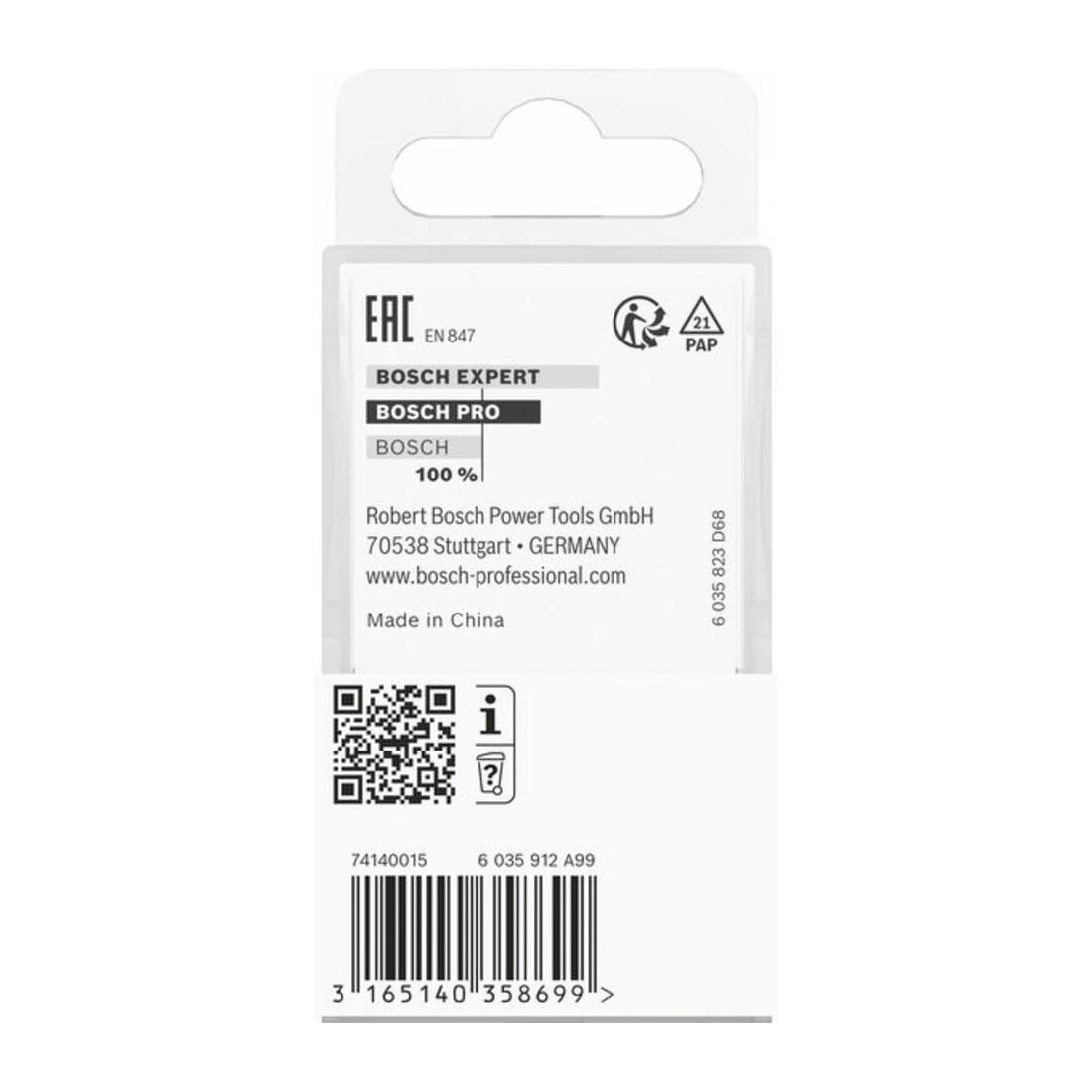 Bosch tandfrees 8 mm D1 14 mm L 14 mm G 55 mm 15°