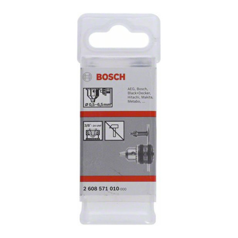 Bosch tandwielboorhouder tot 10 mm 0,5 - 6,5 mm 3/8" - 24