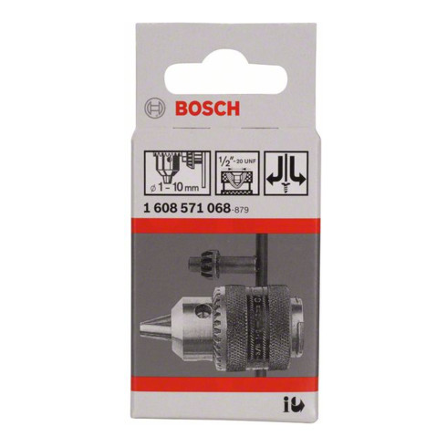 Bosch tandwielboorhouder tot 10 mm 1 - 10 mm 1/2" - 20 voor rechts-/linksdraaiend accu