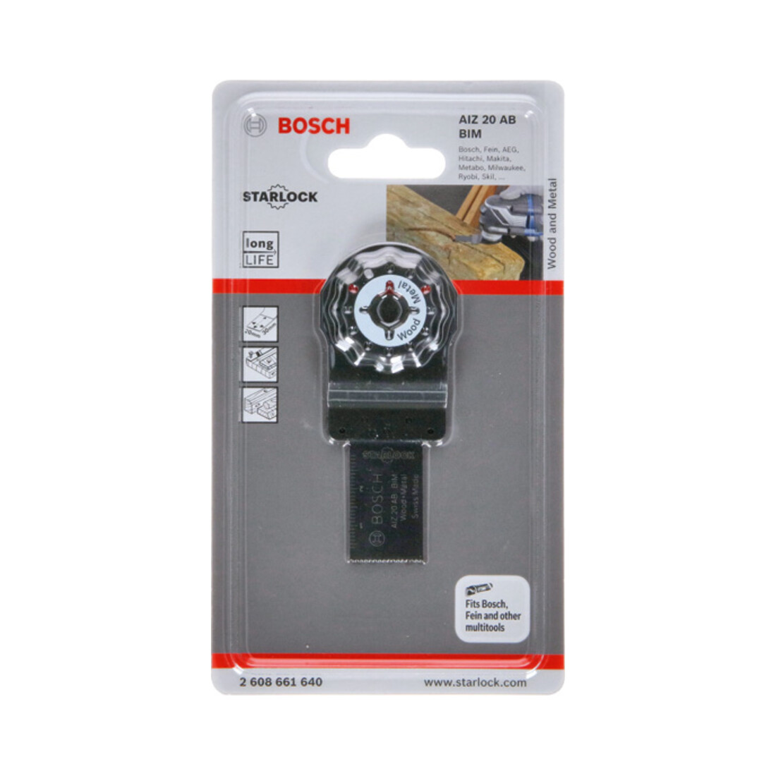 Bosch Tauchsägeblatt AIZ 20 AB Metal, BIM, 20 x 20 mm