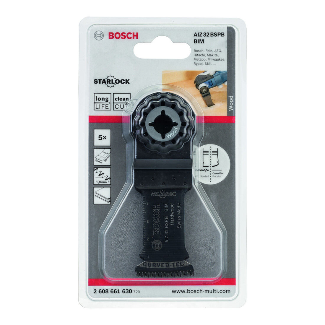 Bosch Tauchsägeblatt AIZ 32 BB Hard Wood, BIM, 40 x 32 mm