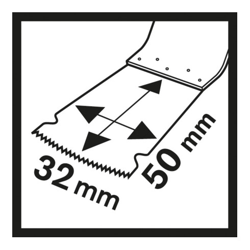 Bosch Tauchsägeblatt AIZ 32 EC Wood, HCS, 50 x 32 mm