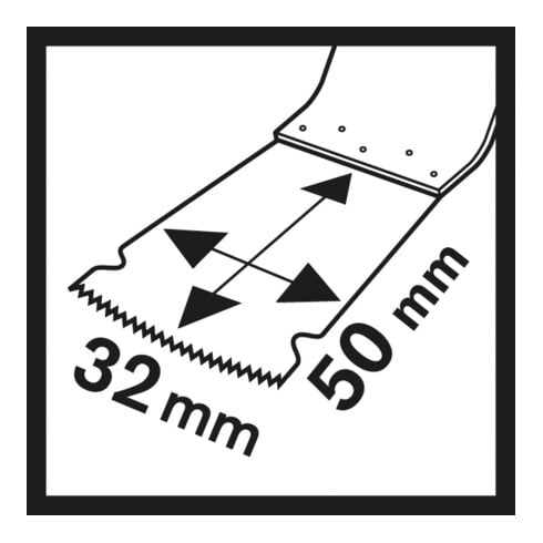 Bosch Tauchsägeblatt AIZ 32 EC Wood, HCS, 50 x 32 mm