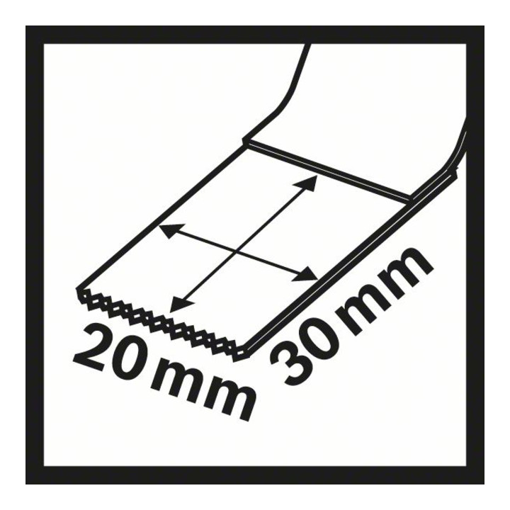 Bosch Tauchsägeblatt BIM AIZ 20 AB Metal, 20 x 20 mm, DIY