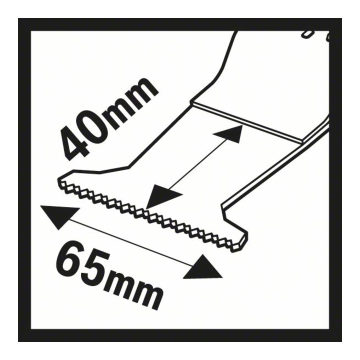Bosch Tauchsägeblatt BIM AIZ 65 BB Wood and Nails, 40 x 65 mm, DIY