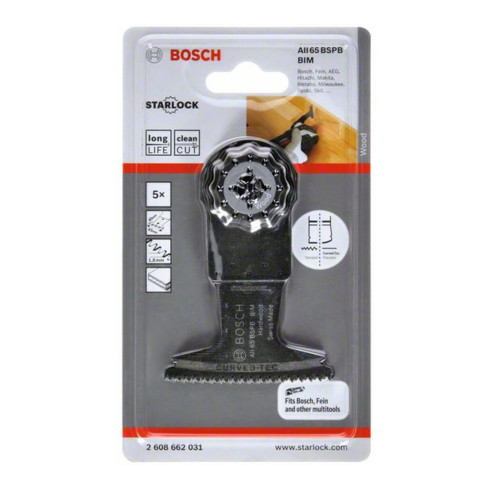 Bosch Tauchsägeblatt BIM AIZ 65 BSB Hard Wood, 40 x 65 mm